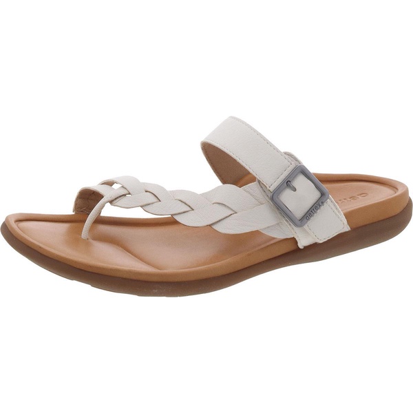 selena womens leather adjustable slide sandals