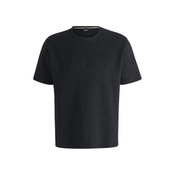 cotton-terry t-shirt with embroidered logo