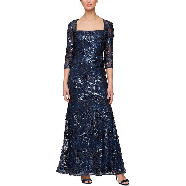 womens sequined mesh evening dress