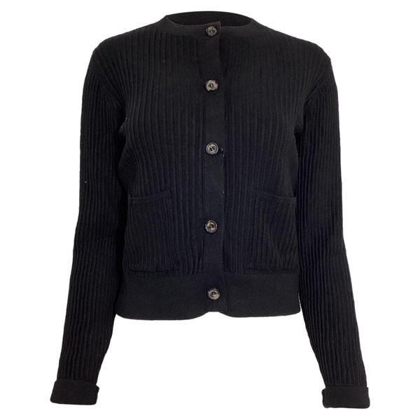 elm cardigan in black viscose