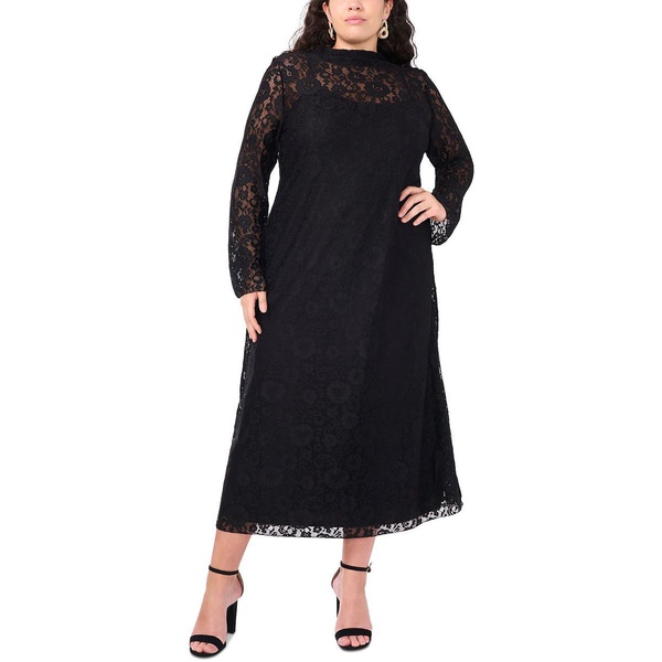 plus womens solid lace maxi dress