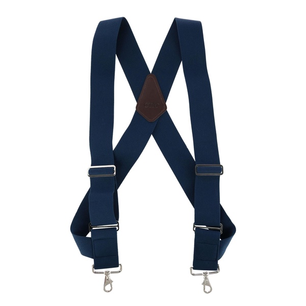 men's elastic side clip metal swivel hook trucker suspenders
