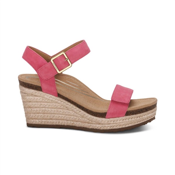 women's sydney suede wedge sandals in azalea