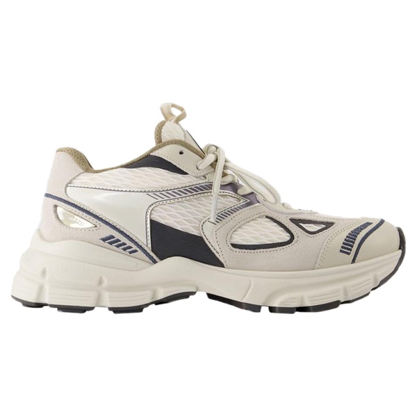 marathon sneakers -  - leather - beige/dark grey