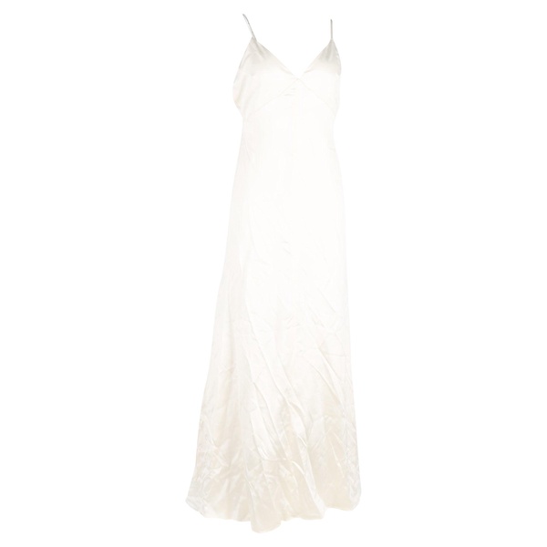 sky maxi dress in white silk