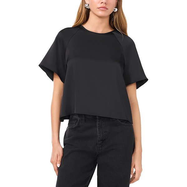 womens solid satin blouse