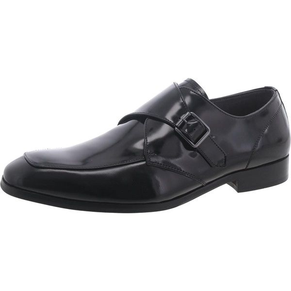 tenzy mens leather single monk shoes