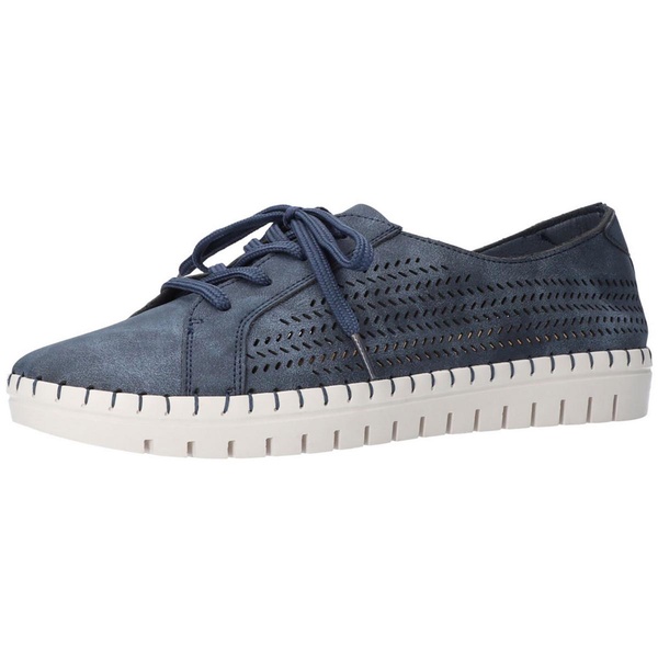 brodie womens faux leather lac-up platform sneakers