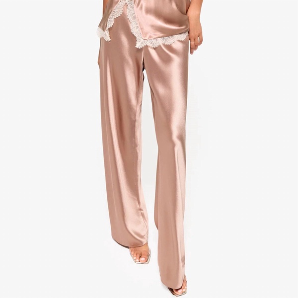 bristol satin pull-on pants in mink