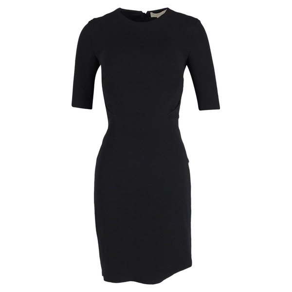 knee length dress in black wool