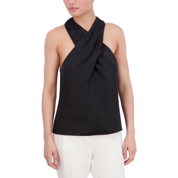 womens satin sleeveless halter top