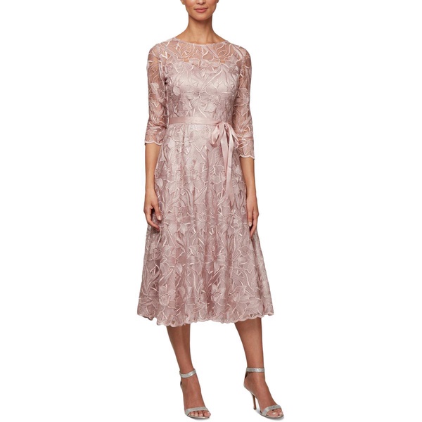 womens lace floral midi dress