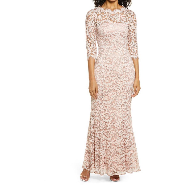 womens lace long evening dress