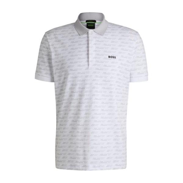 paddy polo shirt in printed stretch cotton