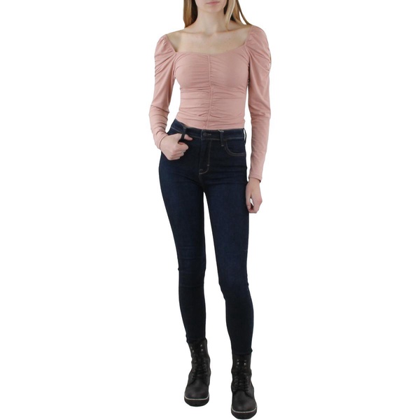 such is life womens ruched sweetheart cropped