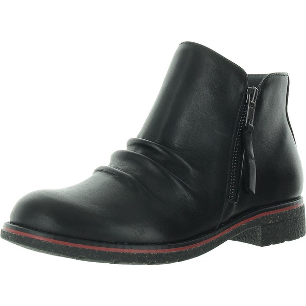 mila womens zipper leather booties