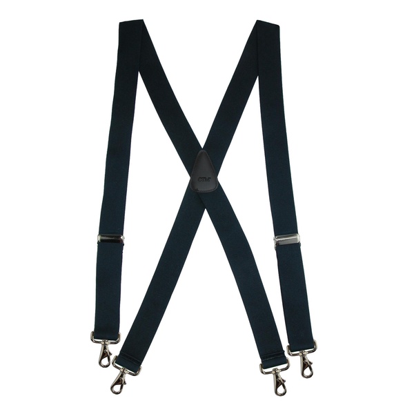men's big & tall elastic solid color x-back suspender with swivel hook ends