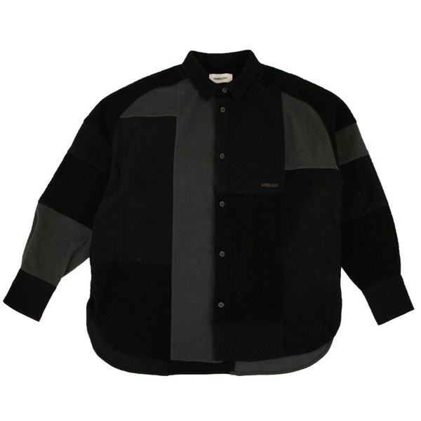 black and gray patchwork jacket