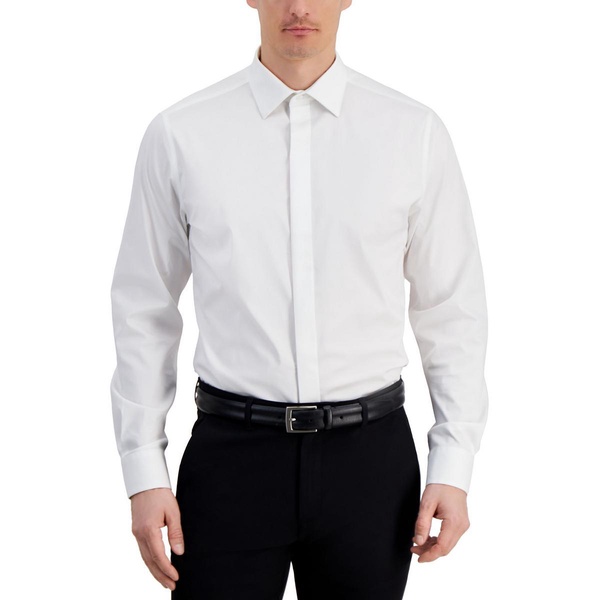 mens poplin slim fit button-down shirt