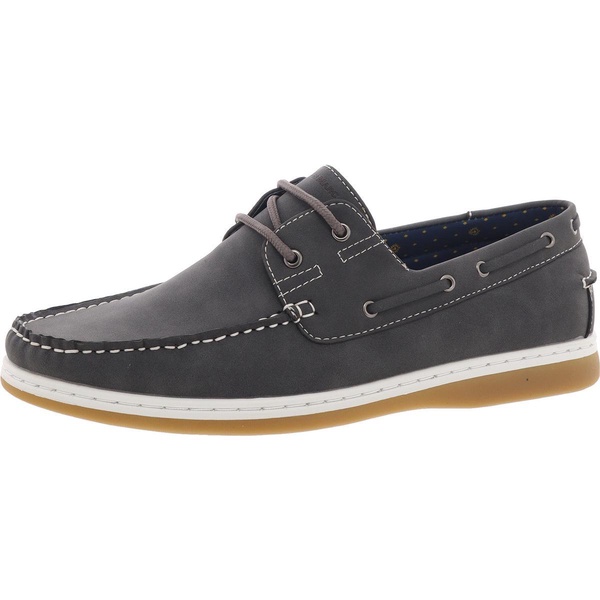 sail mens lace-up synthetic boat shoes