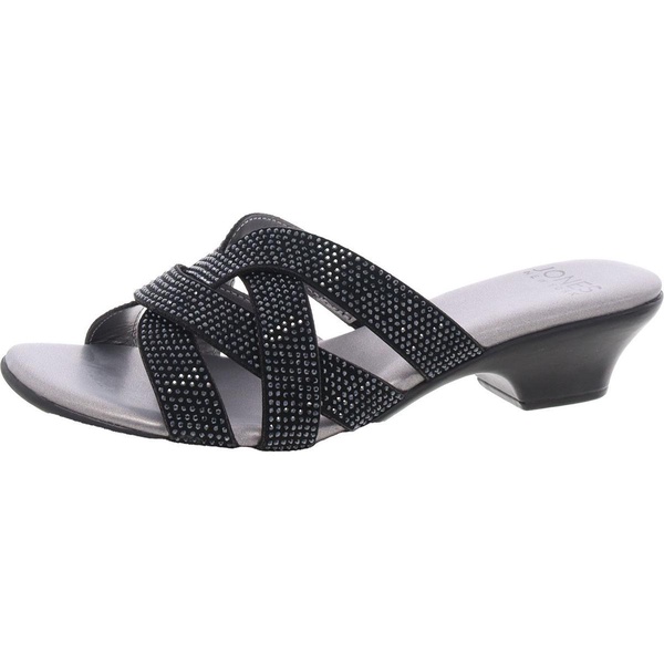 enny womens rhinestone criss cross strappy sandals