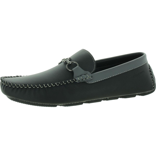 mens faux leather slip-on driving moccasins