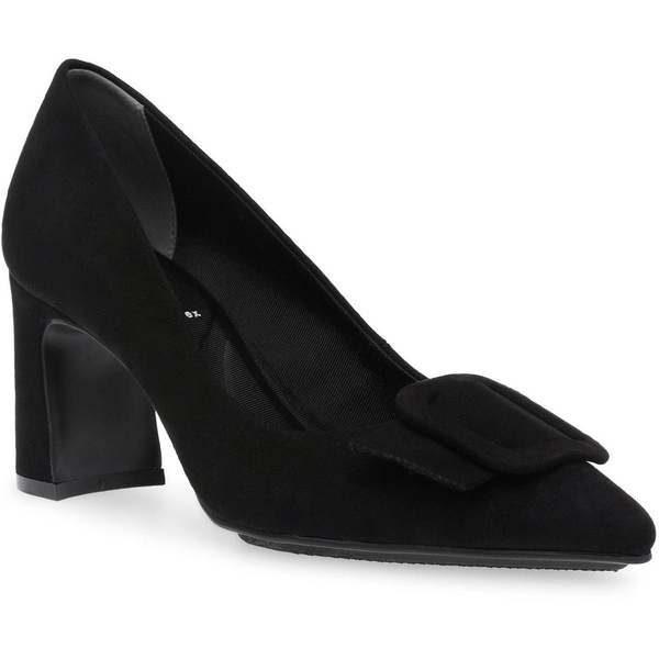 akbentley womens buckle suede block heels