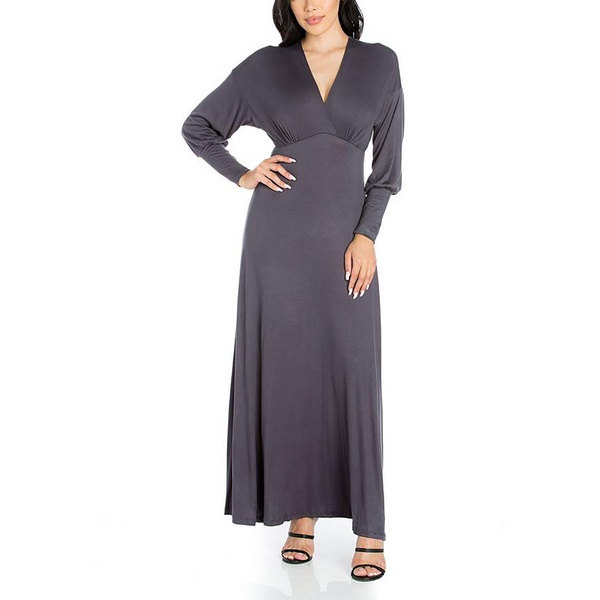womens surplice long maxi dress