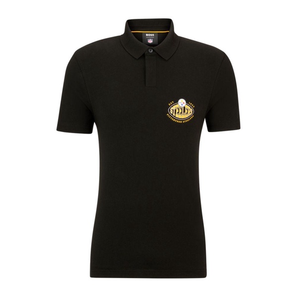 x nfl cotton-piqu polo shirt with collaborative branding