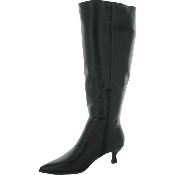 debut womens pull on pointed toe knee-high boots