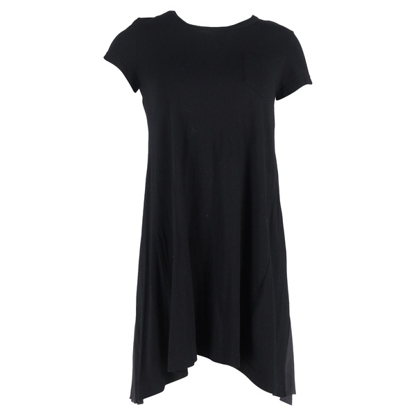 mini t-shirt dress in black and grey cotton