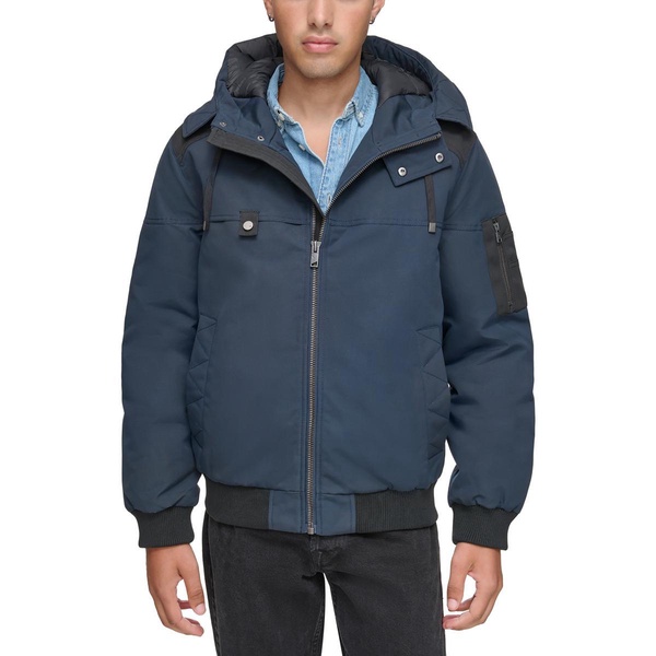 big & tall mens insulated polyester bomber jacket