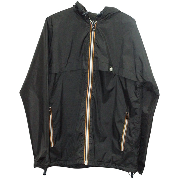 apc x kway windbreaker jacket in black nylon