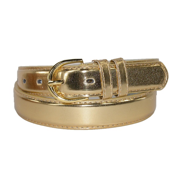 women's leather 1 1/8 inch metallic dress belt
