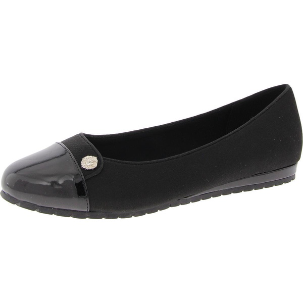 womens toe cap patent ballet flats