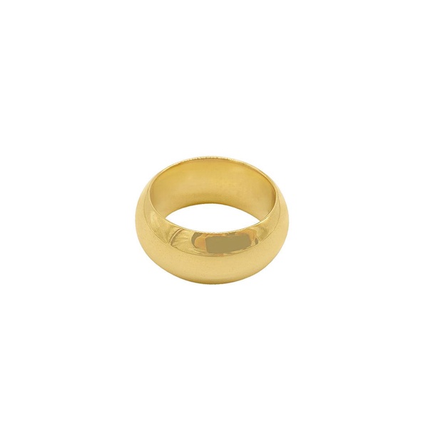 10mm domed cigar band gold