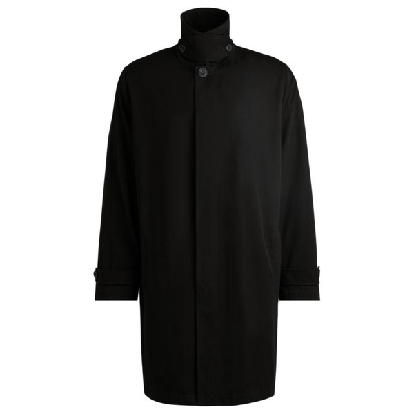 regular-fit coat in water-repellent fabric