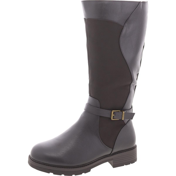 erica   womens zip up slip on knee-high boots