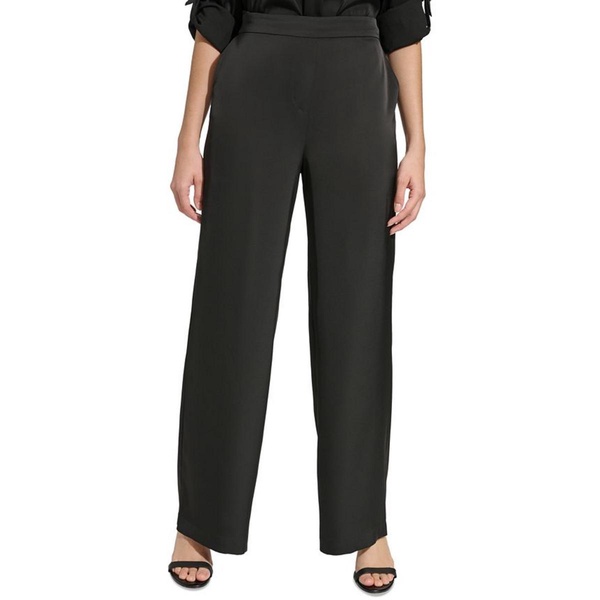womens satin high rise wide leg pants