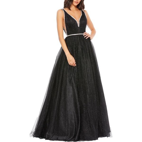 womens glitter illusion evening dress