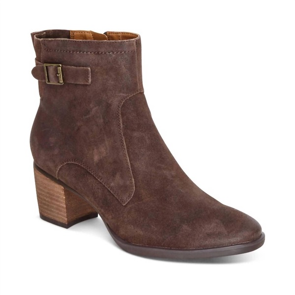 women's rubi arch support weather-friendly boot in dark brown