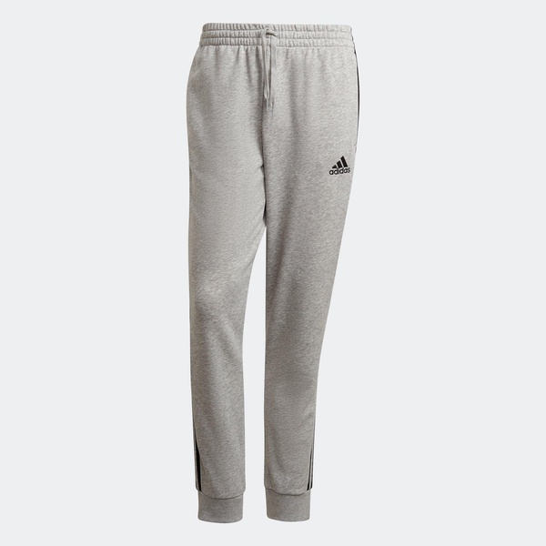 men's  essentials french terry tapered cuff 3-stripes pants