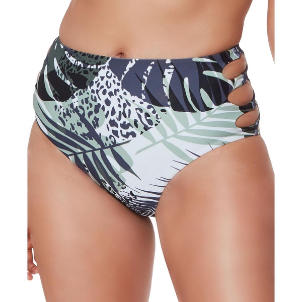 womens cut-out printed swim bottom separates