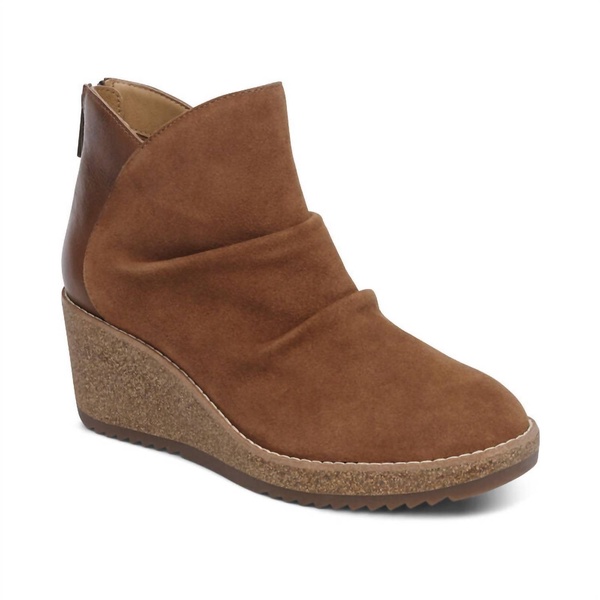 women's kara wedge bootie in cognac