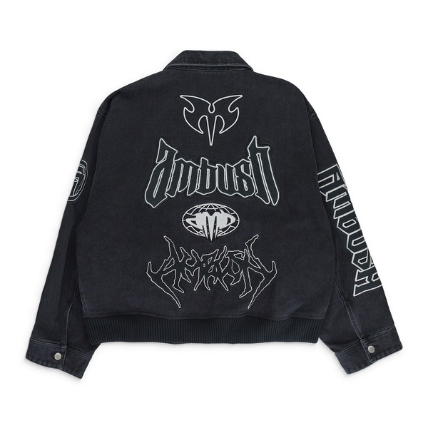 patch denim bomber