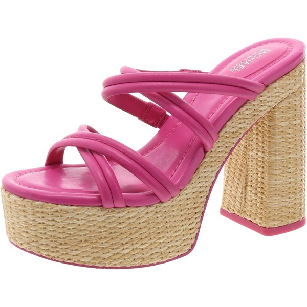 womens leather strappy platform sandals