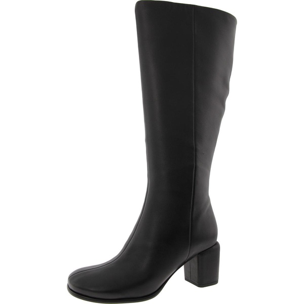 bhfo wc womens block heel faux leather knee-high boots