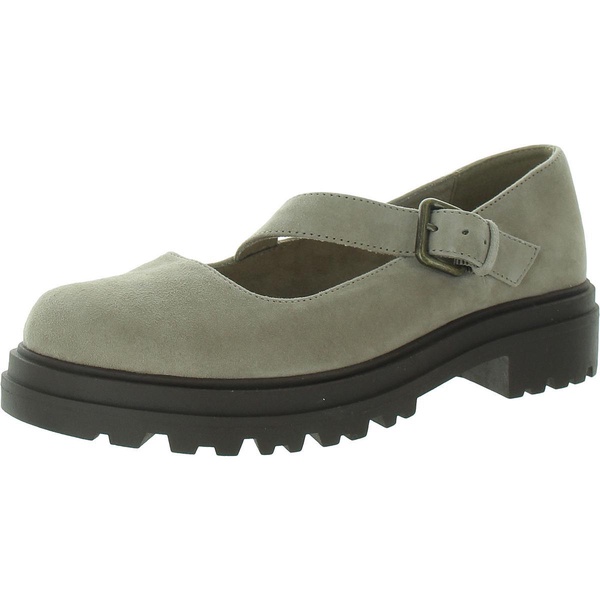 britt womens buckle faux suede mary janes