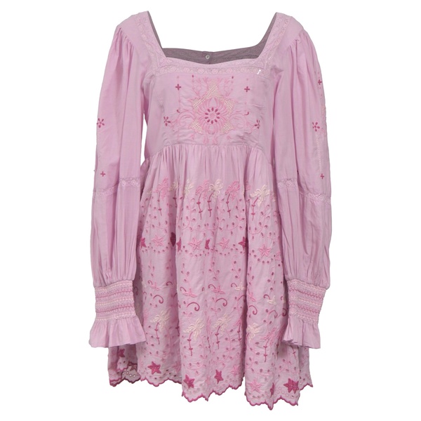 freja mini dress in light pink cotton