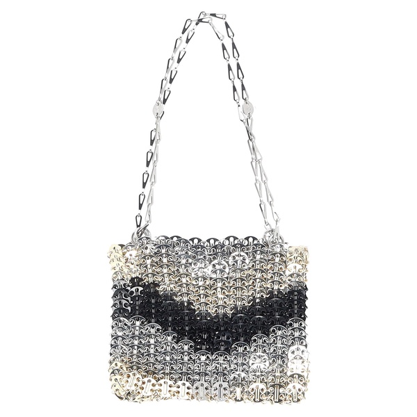 chainmail shoulder bag in gold metal